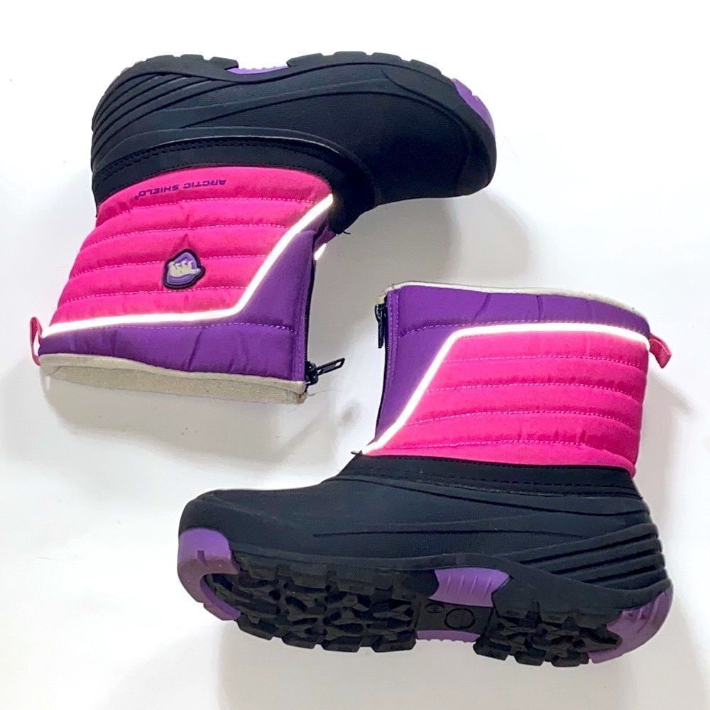 ARCTIC SHIELD SNOW COLOR PINK BLACK PURPLE GIRL SHOES BOOTS SIZE 4
